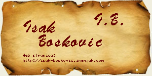 Isak Bošković vizit kartica